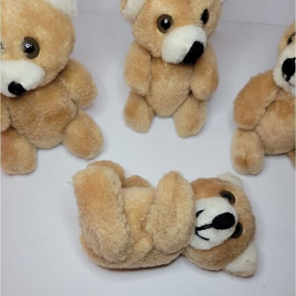 4 Vintage Miniature Stuffed Teddy Bears - Picture 7 of 9